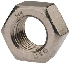 Value Collection - 7/16-20 UNF Stainless Steel Right Hand Hex Nut - 11/16" Across Flats, 3/8" High, Uncoated - A1 Tooling