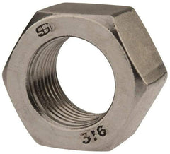 Value Collection - 5/8-18 UNF Stainless Steel Right Hand Hex Nut - 15/16" Across Flats, 35/64" High, Uncoated - A1 Tooling