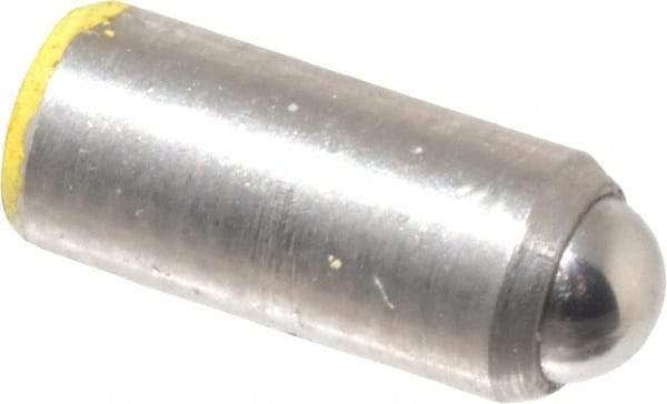 Gibraltar - 0.284" Body Length x 1/8" Body Diam, 2 Lb Init to 5 Lb Final End Force, Stainless Steel Press Fit Ball Plunger - 0.093" Ball Diam, 0.035" Max Ball Reach, +0.0010; +0.0020" Tolerance - A1 Tooling