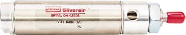 ARO/Ingersoll-Rand - 2" Stroke x 1/2" Bore Double Acting Air Cylinder - 10-32 Port, 10-32 Rod Thread, 200 Max psi, -40 to 160°F - A1 Tooling