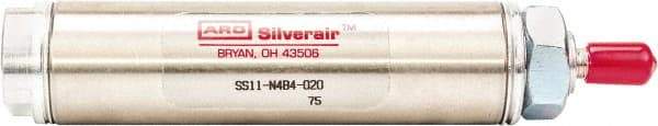 ARO/Ingersoll-Rand - 1" Stroke x 1-1/2" Bore Single Acting Air Cylinder - 1/8 Port, 7/16-20 Rod Thread, 200 Max psi, -40 to 160°F - A1 Tooling