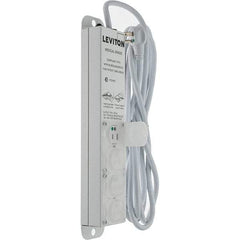 Leviton - 4 Outlets, 125 VAC15 Amps, 15' Cord, Standard Power Outlet Strip - Wall/Surface Mount, 5-20 NEMA Configuration, 1' Strip, UL 60601-1 - A1 Tooling