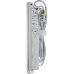 Leviton - 6 Outlets, 125 VAC15 Amps, 15' Cord, Surge Power Outlet Strip - Wall/Surface Mount, 5-20 NEMA Configuration, 1-1/4' Strip, UL 60601-1 - A1 Tooling