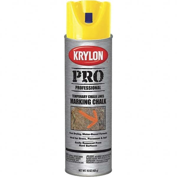 Krylon - 15 fl oz Yellow Marking Chalk - Solvent Base Formula - A1 Tooling