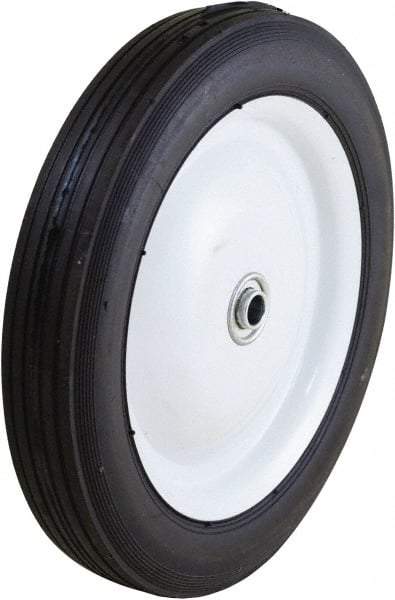 Marathon Industries - 10 Inch Diameter x 1-3/4 Inch Wide, Rubber Caster Wheel - 150 Lb. Capacity, 1-1/2 Inch Hub Length, 1/2 Inch Axle Diameter - A1 Tooling