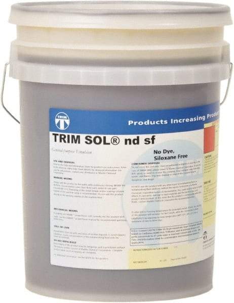 Master Fluid Solutions - Trim SOL ndsf, 5 Gal Pail Cutting & Grinding Fluid - Water Soluble, For Cutting, Grinding - A1 Tooling