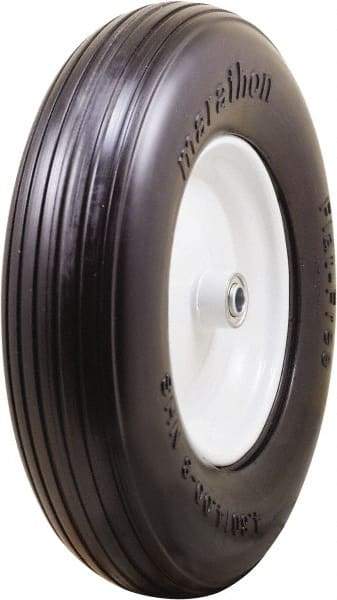 Marathon Industries - 3-45/64" Wide x 15-1/2" High x 4" Deep Flat Free Hand Truck Tire - 500 Lb Load Capacity - A1 Tooling