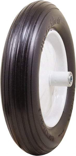 Marathon Industries - 3-45/64" Wide x 15-1/2" High x 6" Deep Flat Free Hand Truck Tire - 500 Lb Load Capacity - A1 Tooling