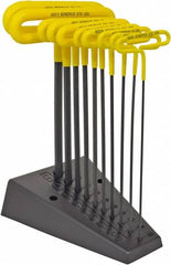 Bondhus - 10 Piece T-Handle Cushion Grip Hex Key Set - Hex Range 3/32 to 3/8", Protanium High Torque Steel - A1 Tooling