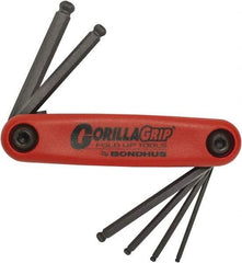 Bondhus - 6 Piece Fold-Up Hex Key Set - Hex Range 2 to 6mm, Protanium High Torque Steel - A1 Tooling