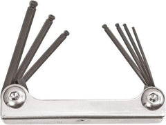 Bondhus - 7 Piece Fold-Up Ball End Hex Key Set - Hex Range 1/16 to 5/32", Protanium High Torque Steel - A1 Tooling