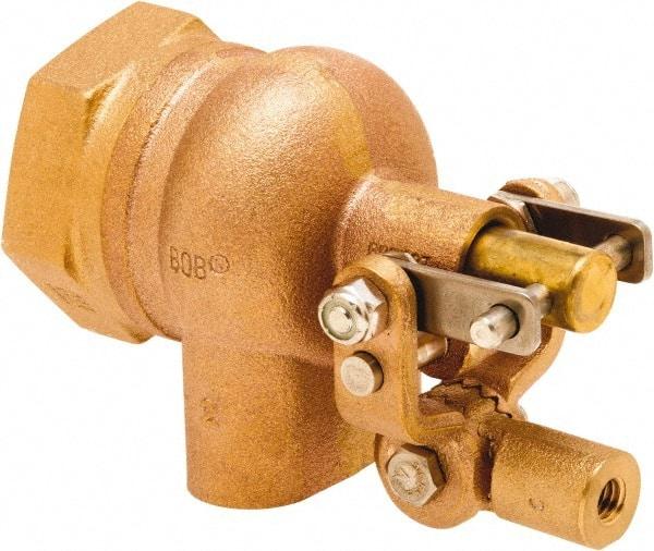 Control Devices - 1-1/4" Pipe, Brass, Angle Pattern-Single Seat, Mechanical Float Valve - 115 psi, FIP End Connections - A1 Tooling