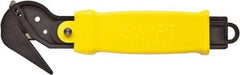 Swift Safety Cutter - Springback Safety Utility Knife - 2" Steel Blade, Yellow Nylon-6 Polyamide Handle, 1 Blade Included - A1 Tooling