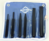 6 Piece Punch & Chisel Set -- #5RC; 5/32 to 3/8 Punches; 7/16 to 5/8 Chisels - A1 Tooling