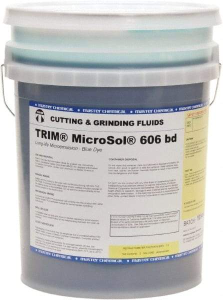 Master Fluid Solutions - Trim MicroSol 606 bd, 5 Gal Pail Cutting & Grinding Fluid - Semisynthetic - A1 Tooling