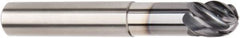 Kennametal - 10mm Diam, 10mm LOC, 6 Flute Solid Carbide Ball End Mill - AlTiN Finish, Single End, 72mm OAL, 10mm Shank Diam, Spiral Flute - A1 Tooling