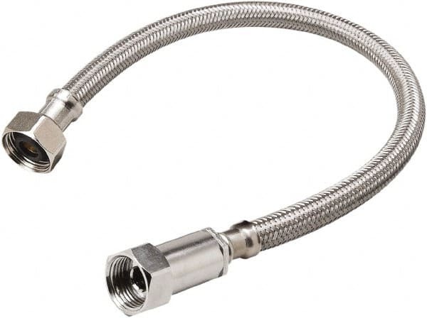 B&K Mueller - 1/2" Compression Inlet, 1/2" FIP Outlet, Stainless Steel Faucet Connector - Use with Faucets - A1 Tooling