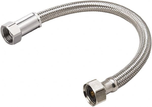 B&K Mueller - 1/2" FIP Inlet, 1/2" FIP Outlet, Stainless Steel Faucet Connector - Use with Faucets - A1 Tooling