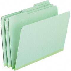 Pendaflex - 9-1/2 x 11-5/8", Letter Size, Green, File Folders with Top Tab - 25 Point Stock, Assorted Tab Cut Location - A1 Tooling