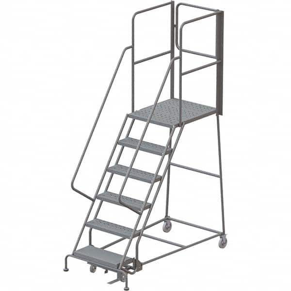 TRI-ARC - Rolling & Wall Mounted Ladders & Platforms Type: Rolling Warehouse Ladder Style: Rolling Platform Ladder - A1 Tooling