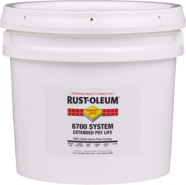 Rust-Oleum - 2 Gal Pail Silver Gray Epoxy Floor Coating - 100 Sq Ft/Gal Coverage, <100 g/L g/L VOC Content, Low Odor & Low VOC - A1 Tooling