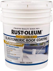 Rust-Oleum - 5 Gal Pail White Elastomeric Roof Coating - 65 Sq Ft/Gal Coverage, Mildew Resistant, Long Term Durability & Weather Resistance - A1 Tooling