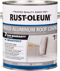 Rust-Oleum - 1 Gal Can Aluminum Fibered Aluminum Roof Coating - 50 Sq Ft/Gal Coverage, 459 g/L VOC Content, Mildew Resistant, Long Term Durability & Weather Resistance - A1 Tooling