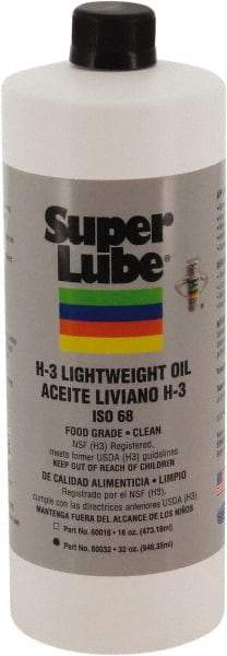 Synco Chemical - 1 Qt Bottle Synthetic Multi-Purpose Oil - -12 to 121°F, SAE 80W, ISO 68, 72-79.5 cSt at 40°C, Food Grade - A1 Tooling