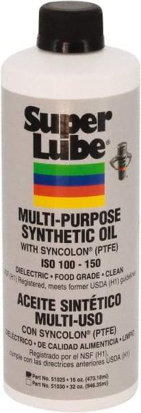 Synco Chemical - 1 Pint Bottle Oil with PTFE Direct Food Contact White Oil - Translucent, -45°F to 450°F, Food Grade - A1 Tooling