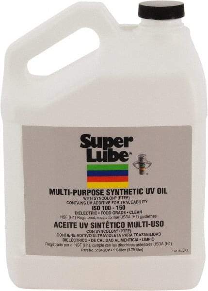 Synco Chemical - 1 Gal Bottle Oil with PTFE Direct Food Contact White Oil - Translucent, -45°F to 450°F, Food Grade - A1 Tooling