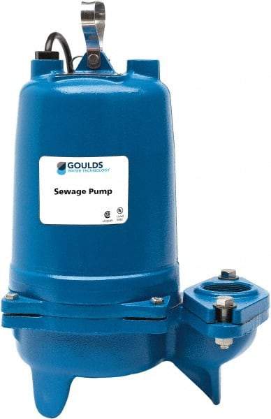 Goulds Pumps - 1 hp, 460 Amp Rating, 460 Volts, Single Speed Continuous Duty Operation, Sewage Pump - 3 Phase, Cast Iron Housing - A1 Tooling