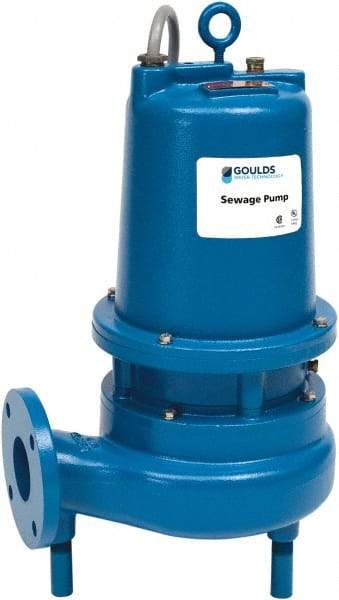 Goulds Pumps - 3 hp, 460 Amp Rating, 460 Volts, Single Speed Continuous Duty Operation, Sewage Pump - 3 Phase, Cast Iron Housing - A1 Tooling