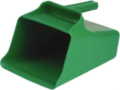 Remco - 128 oz Green Polypropylene Flat Bottom Scoop - 8.7" Wide x 6.7" Deep Bowl, 11" OAL - A1 Tooling