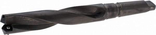 Allied Machine and Engineering - Series 3, 1-13/32 to 1-7/8" Diam, 4MT Taper Shank, Helical Flute Spade Drill - 6-1/2" Max Depth, 8-3/16" Body Length, 12-5/8" OAL, Standard Length, Through Coolant - A1 Tooling