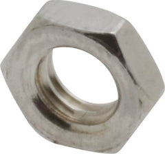 Value Collection - M5x0.80 Metric Coarse Stainless Steel Right Hand Hex Jam Nut - 8mm Across Flats, 2.7mm High, Uncoated - A1 Tooling