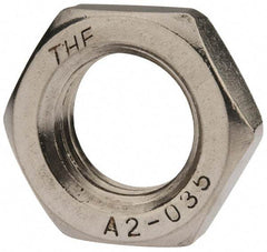 Value Collection - M24x3.00 Metric Coarse Stainless Steel Right Hand Hex Jam Nut - 36mm Across Flats, 12mm High, Uncoated - A1 Tooling