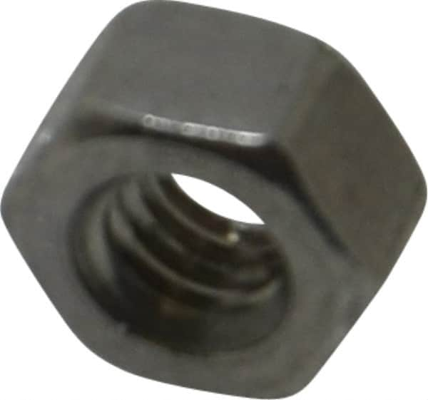 Value Collection - M4x0.70 Metric Coarse Stainless Steel Right Hand Heavy Hex Nut - 7mm Across Flats, 4mm High, Uncoated - A1 Tooling