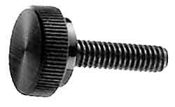 Made in USA - #8-32 Knurled Shoulder Steel Thumb Screw - 1" OAL, 1/2" Head Diam - A1 Tooling