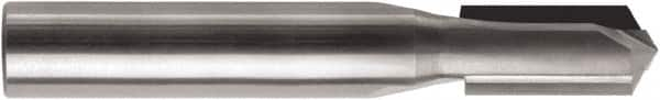 RobbJack - 1/2" Diam, 1/2" Shank Diam, 7/8" Length of Cut, 2 Flute Drill Point End Straight Router Bit - 3" Overall Length, Right Hand Cut, Solid Carbide - A1 Tooling