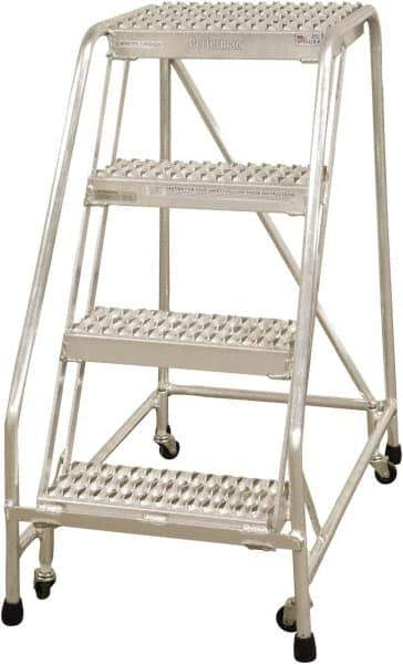 Ballymore - 38" 4 Step Ladder - 300 Lb Capacity, 38" Platform Height, 30" Base Width x 31" Depth, Heavy-Duty Serrated Grating - A1 Tooling