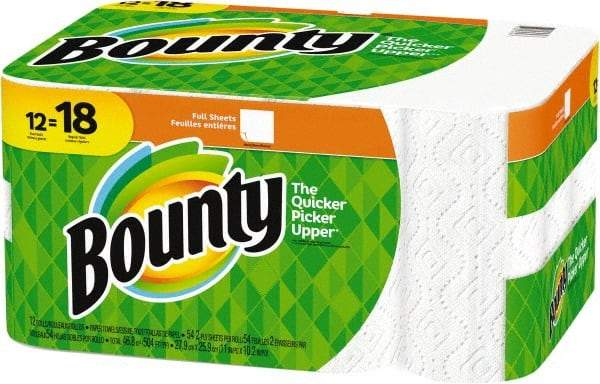 Bounty - Perforated Roll of 2 Ply White Paper Towels - 11" Wide - A1 Tooling