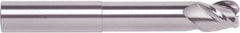 RobbJack - 1", 3 Flute, Single End, Solid Carbide, 0.09" Corner Radius End Mill - 6" OAL, 40° Helix, Right Hand Flute, 1" LOC, Right Hand Cut, 3" Extended Reach - A1 Tooling