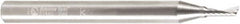 Amana Tool - 3mm Cutting Diam x 0.314" Length of Cut, 1 Flute, Upcut Spiral Router Bit - Uncoated, Right Hand Cut, Solid Carbide, 2-31/64" OAL x 1/4" Shank Diam, 20° Helix Angle - A1 Tooling