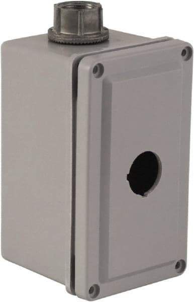 Square D - 1 Hole, 30mm Hole Diameter, Plastic Pushbutton Switch Enclosure - 1, 3, 4, 12, 4X NEMA Rated - A1 Tooling