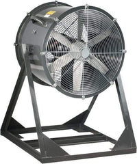 Americraft - 30" Blade, 3/4 hp, 10,400 CFM, Medium Floor Stand Industrial Circulation Fan - Floor Stand, 230/460 Volts, 1 Speed - A1 Tooling