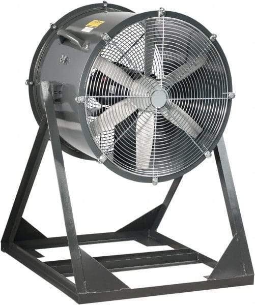 Americraft - 24" Blade, 1 hp, 7,400 CFM, Medium Floor Stand Industrial Circulation Fan - Floor Stand, 115/230 Volts, 1 Speed - A1 Tooling