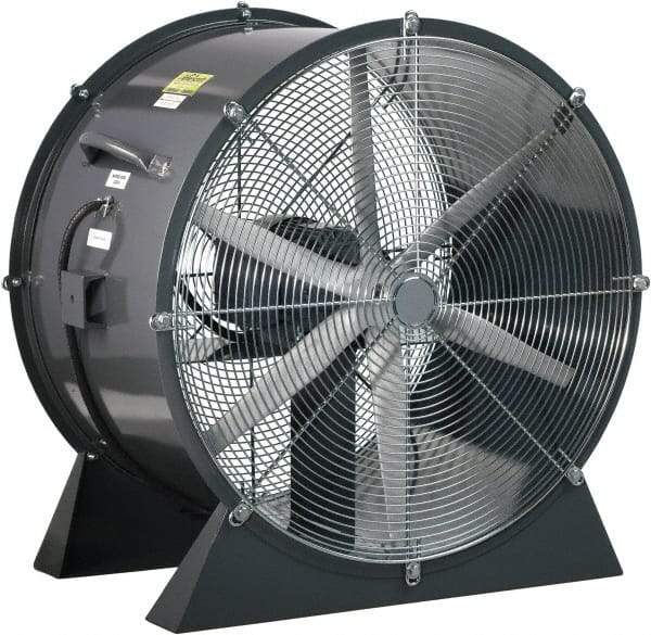 Americraft - 24" Blade, 1 hp, 7,400 CFM, Low Floor Stand Industrial Circulation Fan - Floor Stand, 115/230 Volts, 1 Speed - A1 Tooling