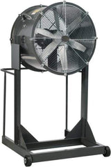 Americraft - 18" Blade, 1/4 hp, 3,050 CFM, High Floor Stand Industrial Circulation Fan - Floor Stand, 230/460 Volts, 1 Speed - A1 Tooling