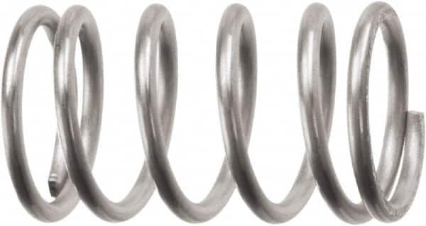 Associated Spring Raymond - 12.2mm OD, 1.07mm Wire, 2-3/4" Free Length, Compression Spring - 4.25 Lb Spring Rating, 21.17 N Max Work Load, Stainless Steel - A1 Tooling