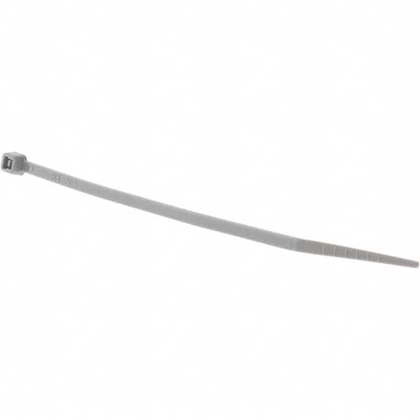 Value Collection - 4" Long Gray Nylon Standard Cable Tie - 18 Lb Tensile Strength, 21mm Max Bundle Diam - A1 Tooling